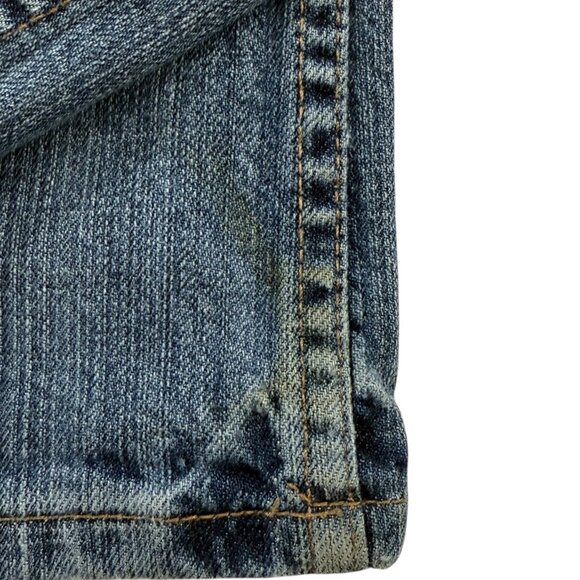 Vtg Y2k 90s Flared Jeans Women’s Sz 10 Whiskering Faded Distressed Worn Bootcut - Picture 5 of 11